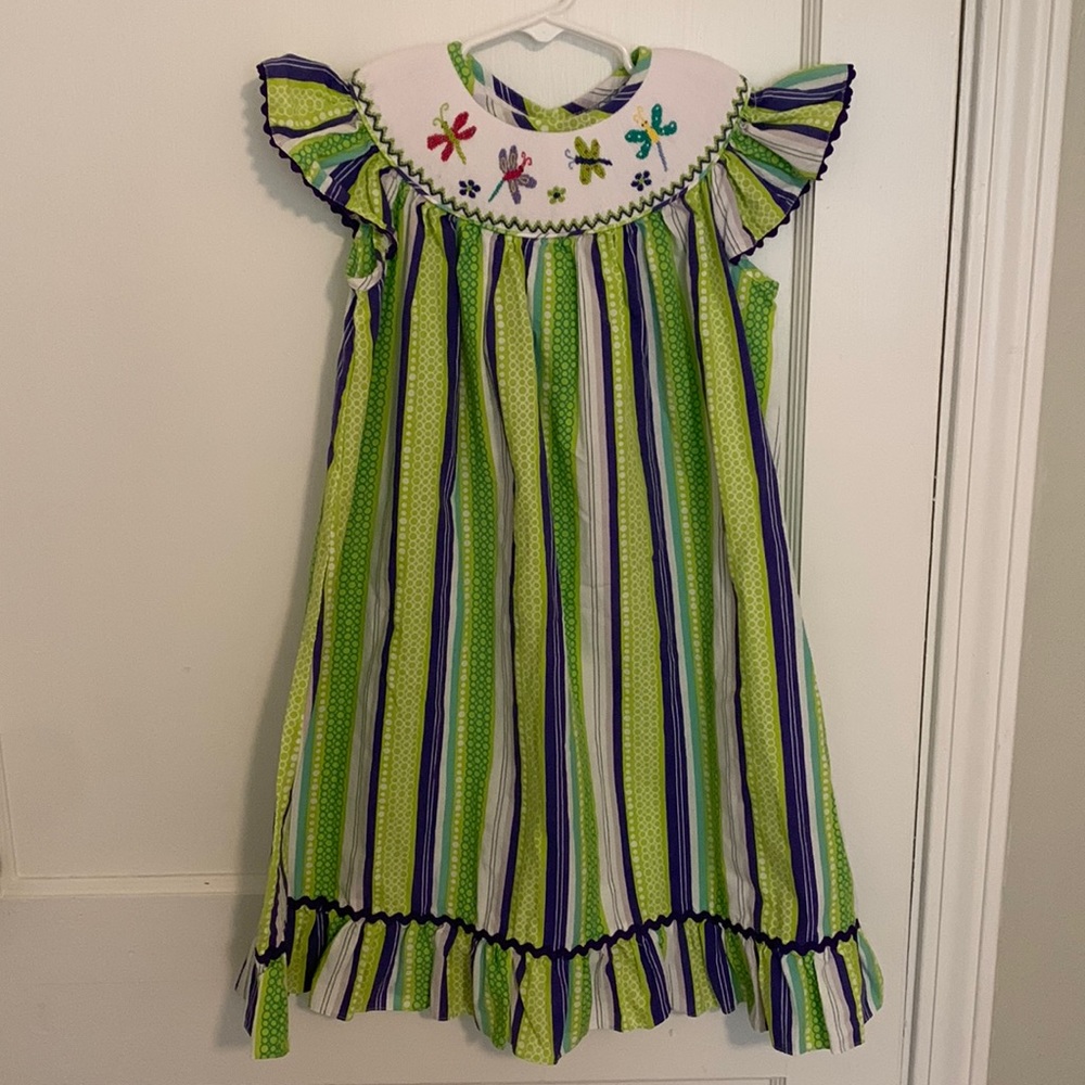4T three sisters smocked dress